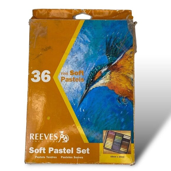 Reeves Fine Soft Pastel Set - 36 Piece Art Chalk Color Sticks 65x10 mm Open Box - Picture 1 of 3